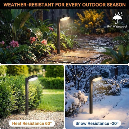 Sparkblaze 2 Pack Solar Pathway Lights Outdoor, LED Solar Path Lights with Warm White/Neutral White/Cold White, Solar Landscape Lighting for Yard, Garden, Lawn & Walkway.