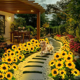 ILLUMINEW 6-Pack Solar Sunflower Garden Lights Outdoor 18 LED Flowers - Waterproof Long-Lasting Solar Patio Lights | Lumora