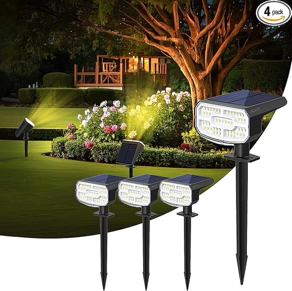 Solar Lights Outdoor Waterproof IP65,Auto On/Off, 2700K 2 Lighting Modes, Super Bright LED, Solar Powered Yard | Lumora