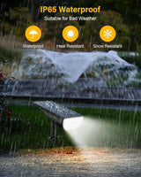 BAXIA TECHNOLOGY Solar Spot Lights Outdoor Waterproof, 3 Lighting Modes Solar Landscape Lights, Dusk to Dawn Spot | Lumora