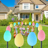 12 Packs Jumbo Solar Giant Easter Egg Lights, 5.12 in Diameter Enormous Eggs for Garden-8 Modes Waterproof LED | Lumora