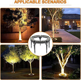 Outdoor Led Garden Lights, Courtyards Ring Tree Light, Aluminum Landscape Spotlights for Trees, Easy to Use(White | Lumora