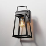 GLOBE Electric 60000029 1-Light Outdoor Wall Sconce, Matte Black, Clear Glass Shade, Porch Light, Wall Lights for | Lumora