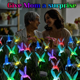 Solar Hummingbird Lights Outdoor,2PACKS 12LED Swaying Firefly for Hummingbird Path Decor,Unique Gifts for | Lumora