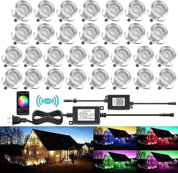 Low Voltage LED Deck Light Kit Stainless Steel Waterproof Recessed Wood Decking Stairs Garden Yard Patio Decor Lamp | Lumora