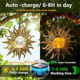 Solar Lights Outdoor Garden Decor Hanging Lanterns Decoration Metal Sunflower Gifts Waterproof for Yard Clearance | Lumora