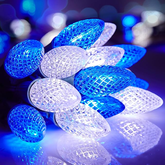 Brightown C9 LED Christmas Lights Outdoor, 66 ft 100 LED Strawberry String Lights, Waterproof Commercial Grade | Lumora