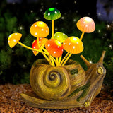 1 Pack Solar Lights Outdoor Snail Garden Statues with Mushrooms& 4 Pack Solar Pathway Lights, Gardening Gifts for | Lumora