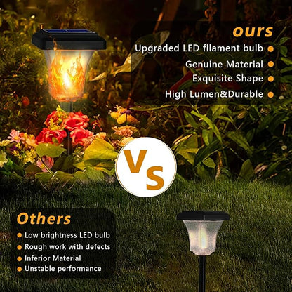 Swingers Solar Lights Outdoor,with Upgraded 2nd-gen Flame tech,LED Solar Torch Lights with Flickering Flame,Waterproof Outdoor Garden Light for Christmas, Garden, Landscape, Path, Yard, Patio (4)