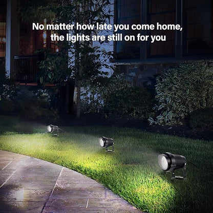 LemonBest LED Landscape Up Down Light 5W White LED Decorative Spotlight Lamp 110V with Plug for Indoor Outdoor Yard Step Wall Lighting (Cool White) (Include Spike)