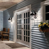 Kichler Courtyard 17.75" 1 Light Outdoor Wall Light with Clear Seeded Glass in Rubbed Bronze for Entry or Garage | Lumora