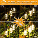 Mlambert Plug in 3 Color Outdoor LED Dimmable String Lights Bundle with 6 Pack Replacement Bulbs | Lumora