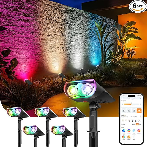 Linkind Smart Solar Lights Outdoor SL5 with Motion Sensor, APP Control Color Changing Solar Spot Lights Outdoor | Lumora