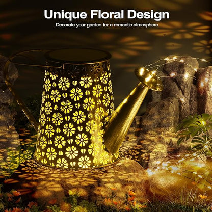 90 LED Solar Watering Can with Lights, Waterproof Large Hanging Lantern Landscape Solar Lights Outdoor Garden Decor for Outside Yard Porch Gardening Gifts for Mom Birthday Mother's Day