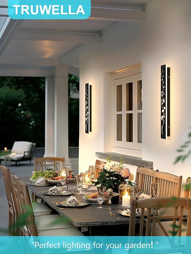 Modern Outdoor Wall Lights 31.5 inch LED Long Wall Sconce 3000K Exterior Light Fixture Porch Lights 32W Exterior | Lumora