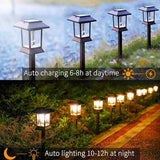 6Pack Solar Pathway Lights Outdoor Waterproof IP65, Brown Solar Lights Outdoor with Hook Upgraded 1000mAH Battery | Lumora