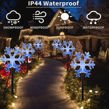 Christmas Snowflake Pathway Lights, 6 Pack Outside Walkway Markers Lights 7.5 Feet Christmas Outdoor Decorations | Lumora