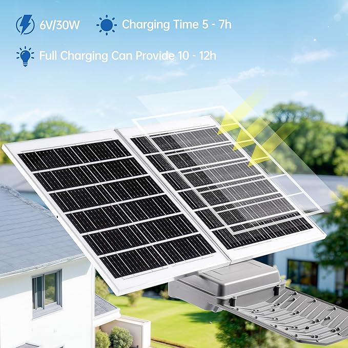 11000W Solar Street Light Outdoor Waterproof with Dual Solar Panels – 650,000LM 3-Sided LED Lights, 144pcs LEDs | Lumora