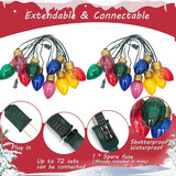 16Ft Jumbo LED Multicolor Christmas String Lights Outdoor with 10 C7 Clear Jumbo Multicolor Bulb, Connectable | Lumora