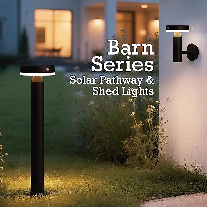 Round Solar Wall Lights - Solar Powered Wall Lamps - LED Lights - PIR Sensor & Two Lighting Modes - Rechargeable | Lumora