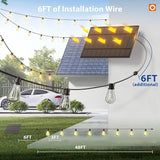 addlon 54FT(48FT+6) Solar String Lights Outdoor Waterproof with USB Port & Remote Control Solar Patio Lights for | Lumora