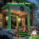 JMEXSUSS Green Halloween Solar Lights, 66 ft 200 LED Rope Lights Outdoor Waterproof, PVC Tube Green Christmas | Lumora