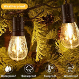 15M LED Outdoor String Lights Patio Dimmable Hanging Light with Remote, Waterproof Shatterproof Edison Bulbs, 3 | Lumora