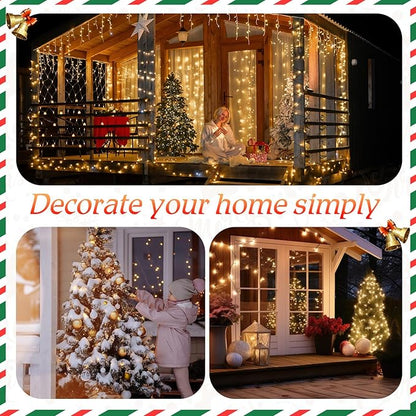 C7/e12 Christmas Light String Set, UL Listed C7 Christmas Light Strand Spool Stringer 12 Spacing Spool Wire for Patio Backyard Xmas Tree Roofline(25ft)
