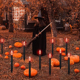 19.5Ft Halloween Pathway Lights Outdoor, Halloween Decor Candle Lights with 10 C18 Flame Bulbs and Black Blood | Lumora