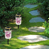 Pink Butterfly Outdoor Solar Lights LED Lantern Solar Garden Stake Lights Solar Powered Fairy Lights for Outside | Lumora