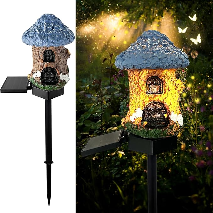 Mushroom Solar Lights Outdoor, Waterproof Fairy Houses Light Mushroom Garden Decor Decorative Solar Powered Garden | Lumora
