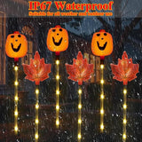 6 Pack Fall Decor Solar Maple Leaf Pumpkin Lights for Thanksgiving Decorations Outdoor,Waterproof Solar | Lumora