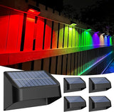 Brighter Solar Fence Lights RGB 8 Colors, Dusk to Dawn Deck Light, Fence Solar Lights Outdoor IP65 Waterproof | Lumora