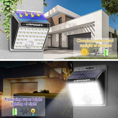 URPOWER Solar Lights Outdoor, 40 LED Motion Sensor Security Lights Solar Flood Lights Waterproof Solar Powered Outdoor Lights for Backyard, Fence, Deck, Patio, Garage (4 Pack)
