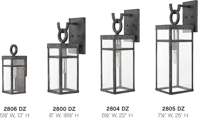 Hinkley 2800DZ Transitional One Light Outdoor Wall Mount from Porter collection in Bronze/Darkfinish