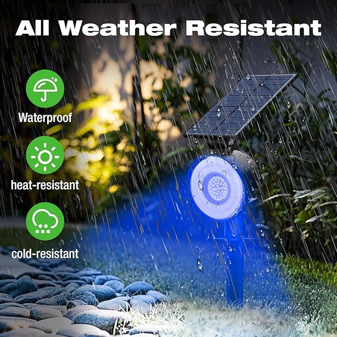 nipify 2 Pack Solar Spot Lights Outdoor Waterproof, Solar Spotlight Light for Outside Yard Landscape Lighting | Lumora