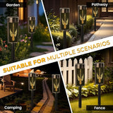 4 Pack Solar Pathway Lights Outdoor Waterproof Rock Music Graphic Design Old Effect Guitar Wings Solar Garden | Lumora
