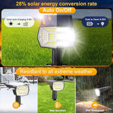Fabrito 72 LEDs Solar Spot Lights Outdoor Waterproof, 3 Modes Landscape Spotlights, Dusk to Dawn Solar Powered | Lumora