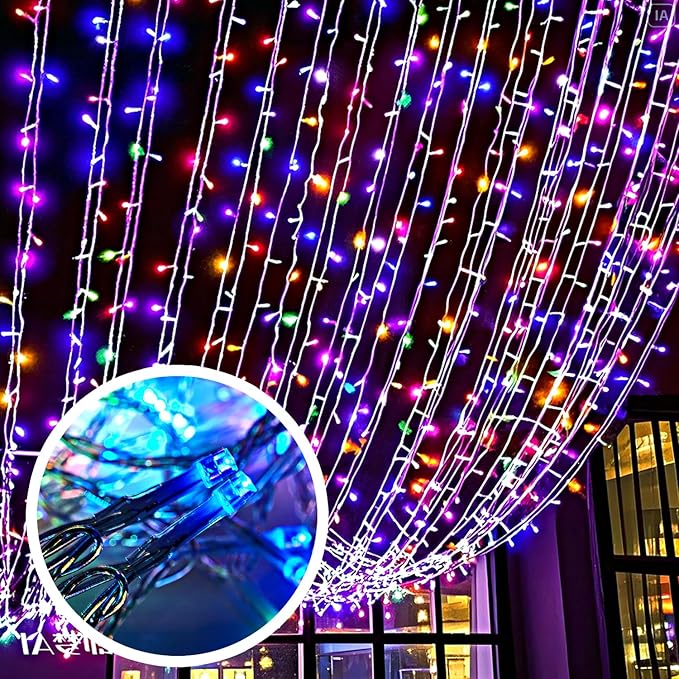 100 LED String Lights 33ft Multicolor, Plug in Fairy Lights with 8 Modes, Indoor Outdoor Christmas Lights for Tree | Lumora