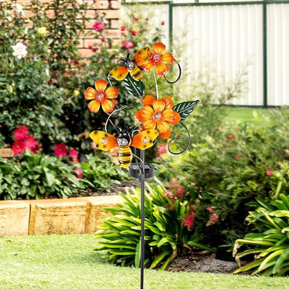 Solar Lights Outdoor Waterproof Garden Decor, Bee Solar Lawn Lights, Bee Solar Stake Lights for Courtyard Decoration, Garden Gifts for Women