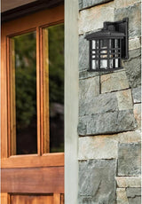 Westinghouse 6204500 Caliste 1 Light Outdoor Wall Lantern with Dusk to Dawn Sensor, Textured Black | Lumora