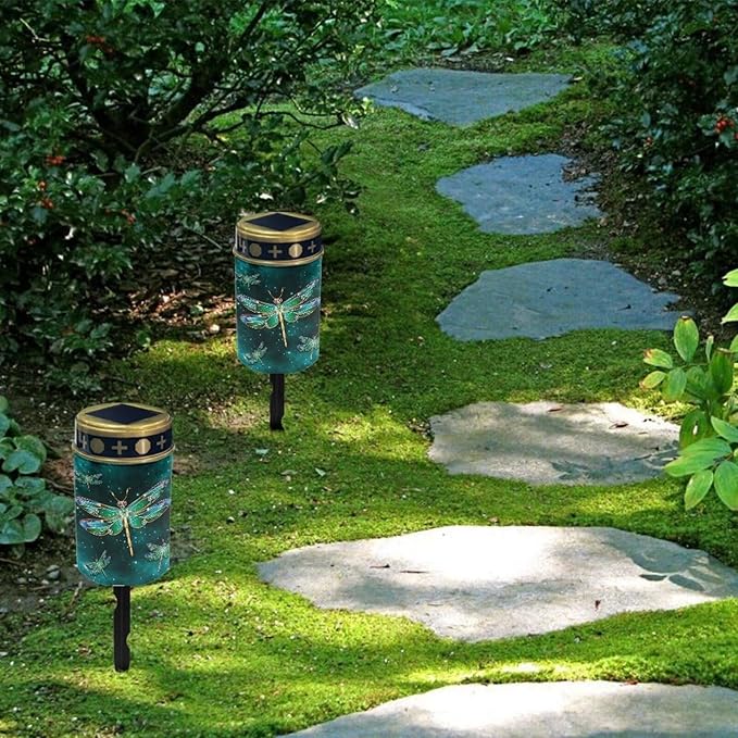 Dragonfly Solar Lights Outdoor LED Solar Light Long Lasting Solar Light Bright Solar Garden Lights Waterproof Garden Lights for Walkway Driveway Outdoors