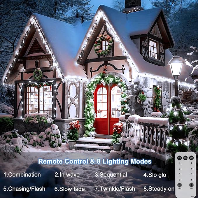 ZAIYW C9 Christmas String Lights 66ft 100 LED Strawberry Lights UL Plug C9 String Lights Green Wire Waterproof for | Lumora