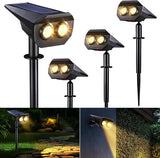 Flacchi Solar Lights Outdoor Waterproof - 2 Lighting Modes Solar Powered Garden Yard Spot Lights for Outside | Lumora