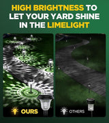 10 Pack Ultra Bright Solar Lights Outdoor Waterproof, from Dusk to Dawn Up to 12H Solar Light for Outside, Auto | Lumora