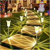 DenicMic Solar Lights Outdoor 10 Pack Waterproof 3000K Warm White LED Stainless Steel Stake Outside Lights for Yard | Lumora