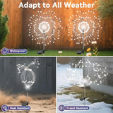 Garden Outdoor Lights, 4 Pack 120 LED Solar Garden Lights Fairy Lights Outdoor Waterproof Decorative Solar Firework | Lumora