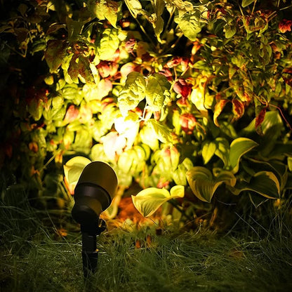 VENUS MANUFACTURING 24 Pack Low Voltage Landscape Spotlight 20W Halogen Outdoor Landscape Lighting Kits 145 Lumen Black Waterproof Flood Lights 12V 2800K Warm White Metal Tree Lights for Garden & Yard