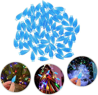 Homoyoyo 100pcs Blue Nut Pendant Night Light Bulbs Covers Novelty Bulb Covers for Outdoor Light Easy Installation