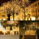 Lomotech Solar String Lights Outdoor - 2 Pack Total 66ft 200LED Solar Fairy Lights Waterproof 8 Modes Twinkle | Lumora